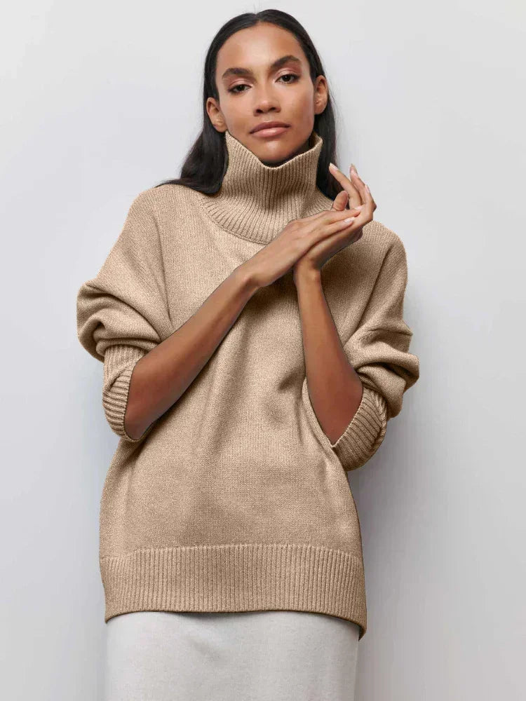 Olivia - Elegantný sveter s trendy vysokým golierom