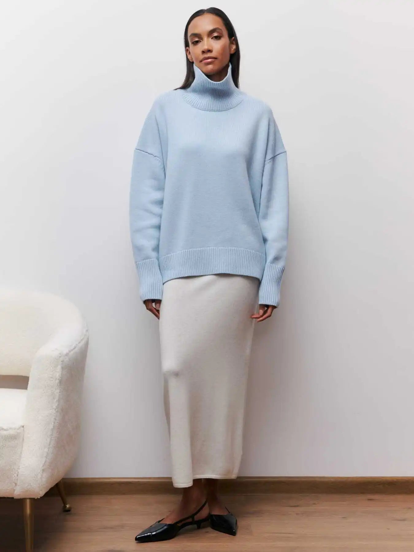 Olivia - Elegantný sveter s trendy vysokým golierom