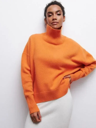 Olivia - Elegantný sveter s trendy vysokým golierom