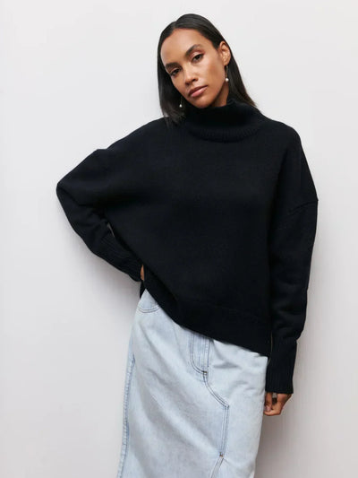 Olivia - Elegantný sveter s trendy vysokým golierom